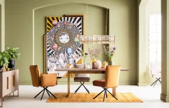 Krzesło z podłokietnikami Chelsea 65x90 cm brązowe