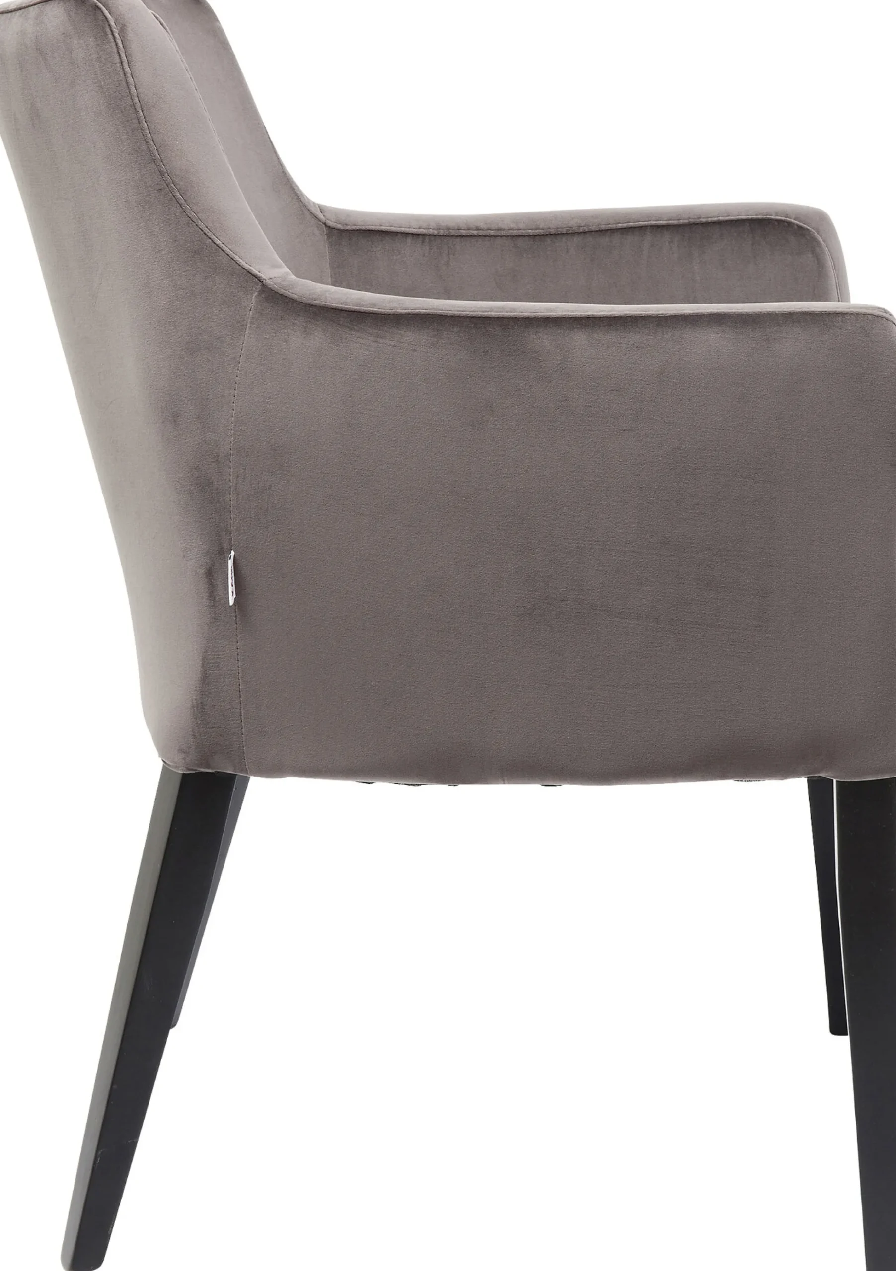 Krzesło z podłokietnikami Mode Velvet 60x87 cm szare