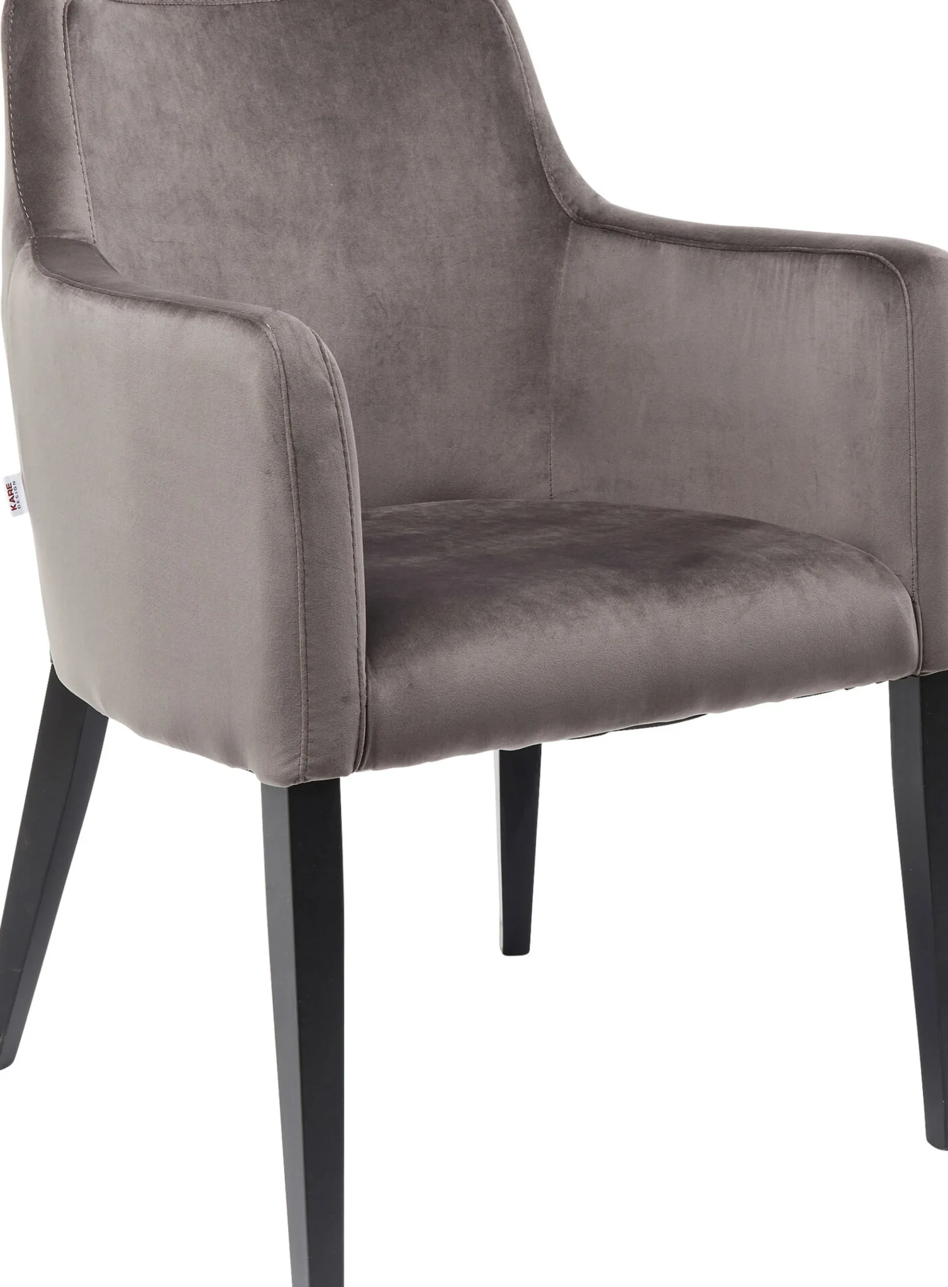 Krzesło z podłokietnikami Mode Velvet 60x87 cm szare