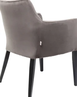 Krzesło z podłokietnikami Mode Velvet 60x87 cm szare