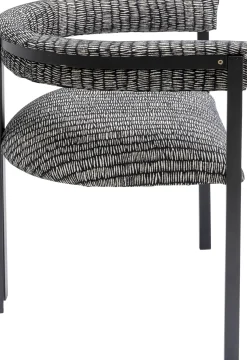 Krzesło z podłokietnikami Paris S&P 58x71 cm czarno-białe