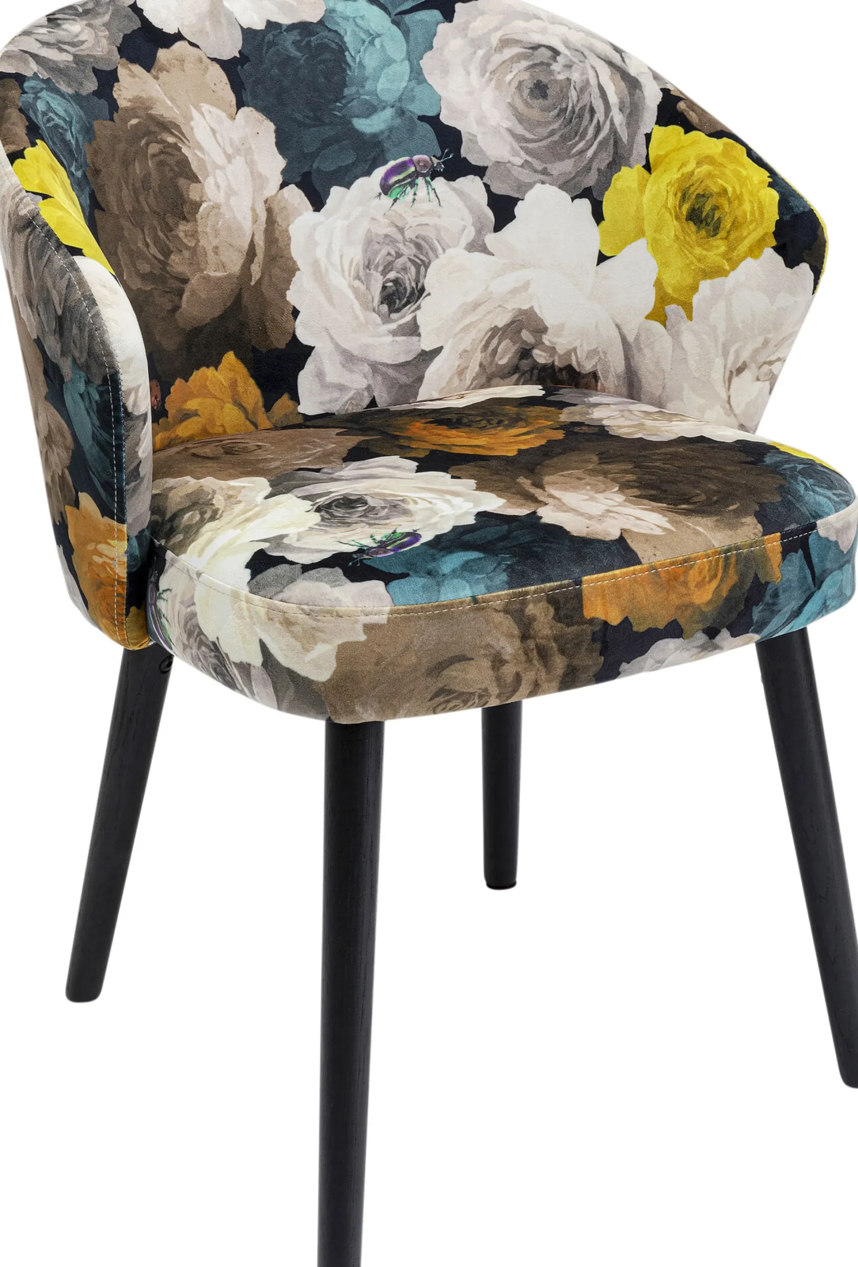 Krzesło z podłokietnikami Peony Yellow 56x77 cm