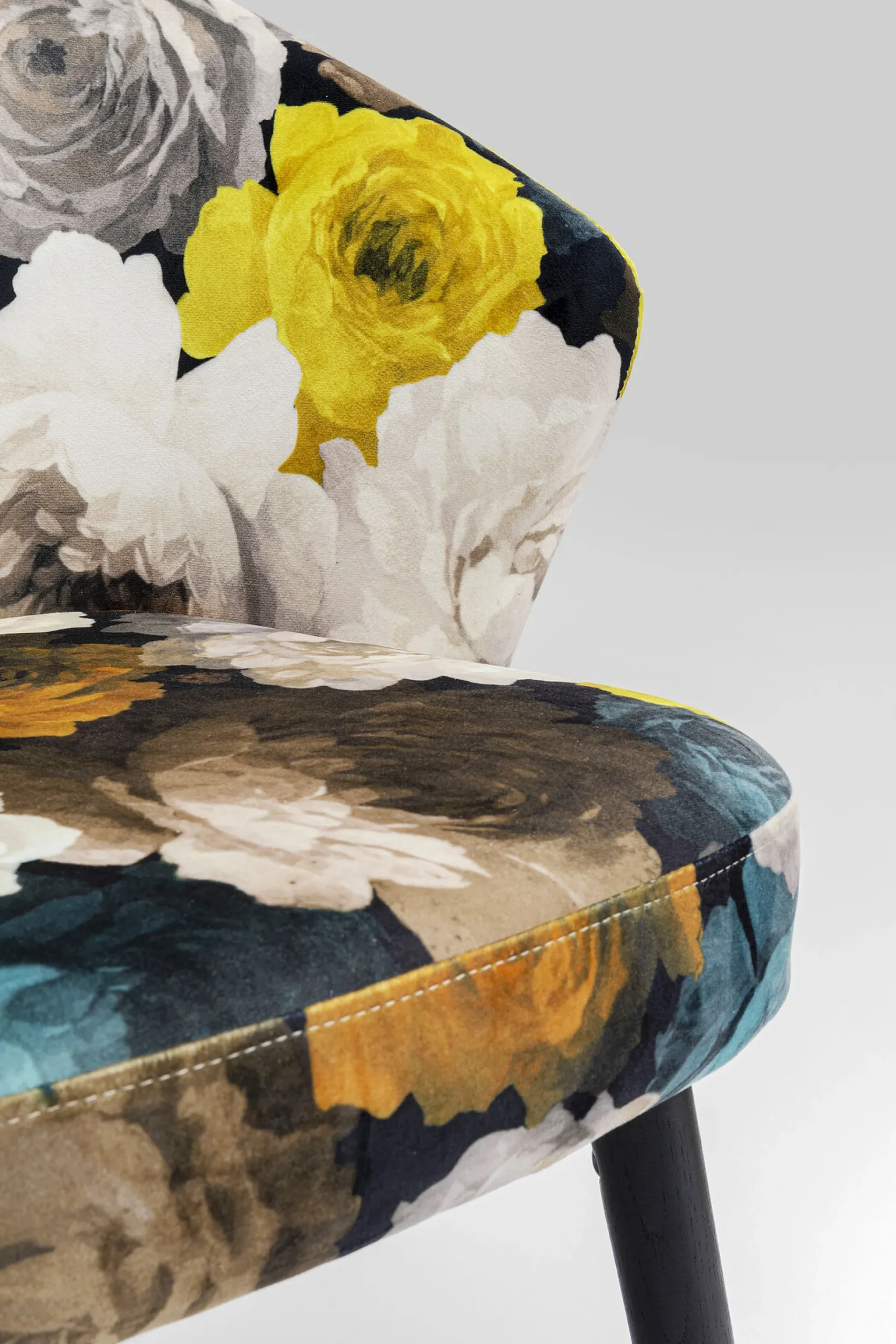 Krzesło z podłokietnikami Peony Yellow 56x77 cm