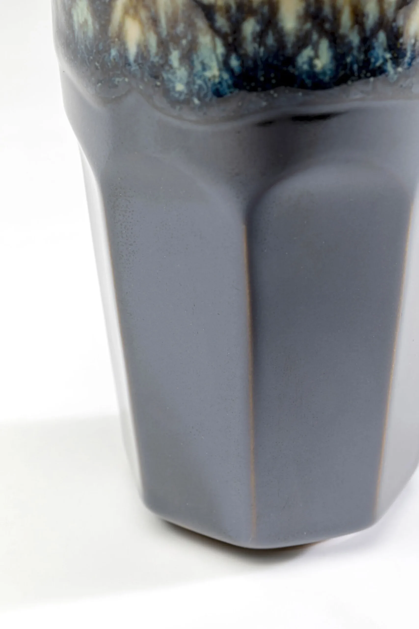 Kubek bez ucha kamionkowy ciemnoniebieski 12 cm