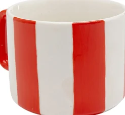 Kubek Cocina Stripes czerwony