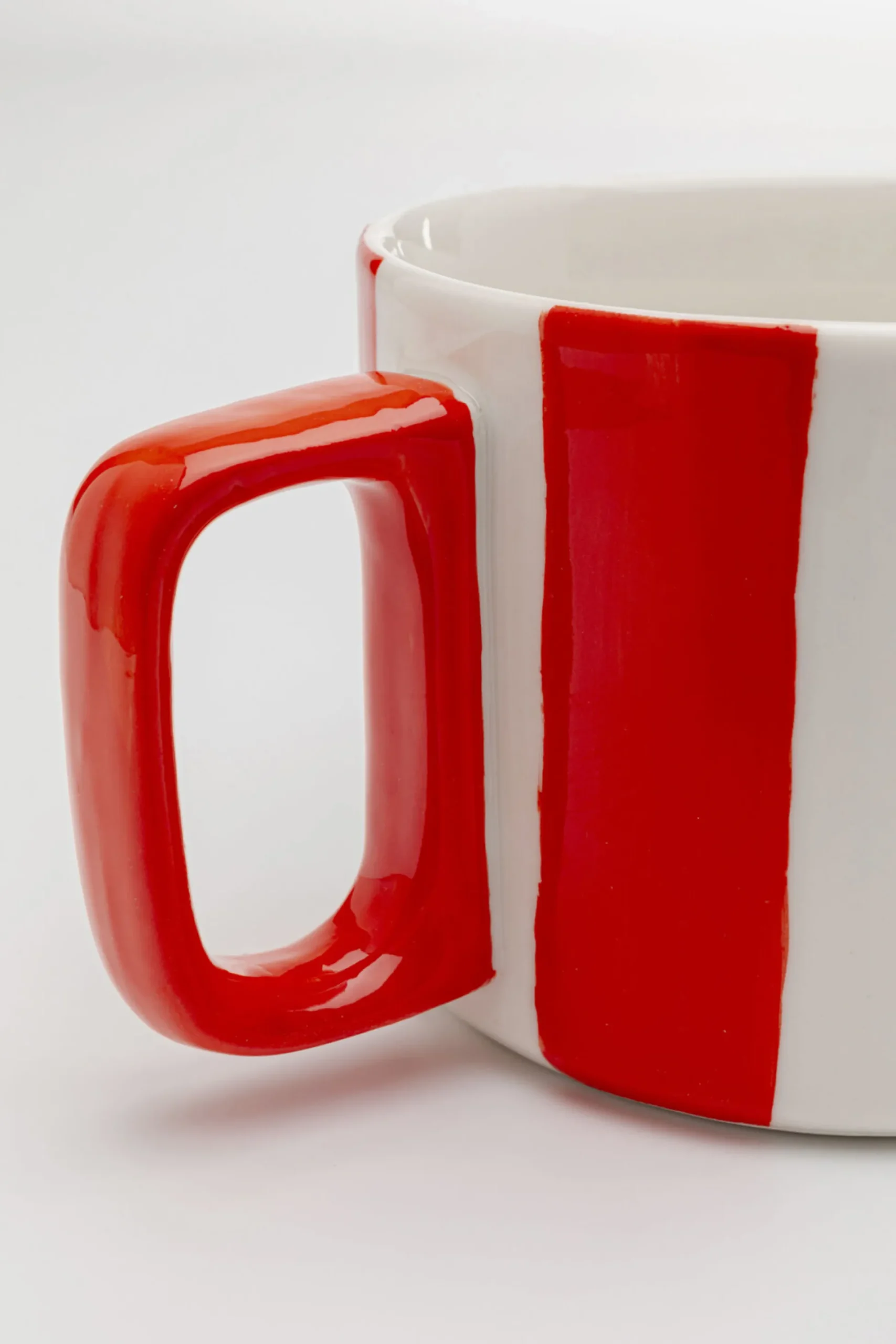 Kubek Cocina Stripes czerwony