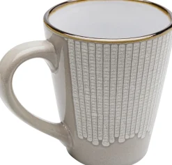 Kubek z uchem ceramiczny 420 ml szarobeżowy