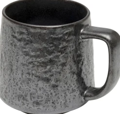 Kubek z uchem czarny kamionkowy 380 ml