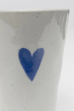Kubek z uchem motyw niebieskiego serca 350 ml