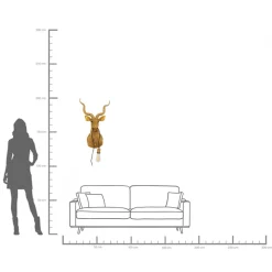 Lampa ścienna Animal Goat 45x74 cm złota