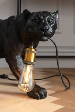 Lampa podłogowa Animal Bagheera 85x40 cm czarna