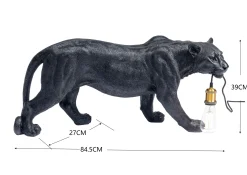 Lampa podłogowa Animal Bagheera 85x40 cm czarna