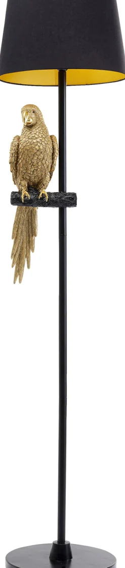 Lampa podłogowa Animal Parrot Ø40x176 cm czarno-złota