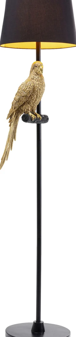 Lampa podłogowa Animal Parrot Ø40x176 cm czarno-złota