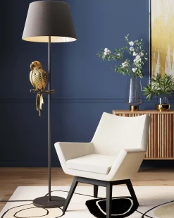 Lampa podłogowa Animal Parrot Ø40x176 cm czarno-złota