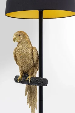 Lampa podłogowa Animal Parrot Ø40x176 cm czarno-złota
