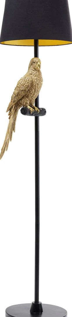 Lampa podłogowa Animal Parrot Ø40x176 cm czarno-złota