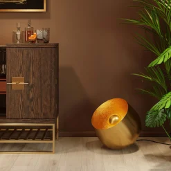 Lampa podłogowa Apollon Smooth Ø50 cm złota