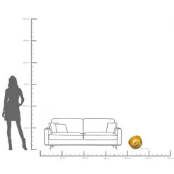 Lampa podłogowa Apollon Smooth Ø35 cm złota