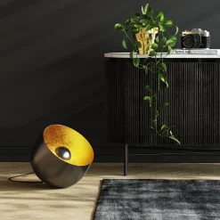 Lampa podłogowa Apollon Smooth Ø35 cm czarna