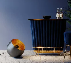 Lampa podłogowa Apollon Smooth Ø50 cm czarna