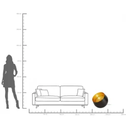 Lampa podłogowa Apollon Smooth Ø50 cm czarna