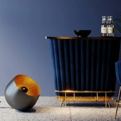Lampa podłogowa Apollon Smooth Ø50 cm czarna