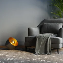 Lampa podłogowa Apollon Smooth Ø28 cm czarna