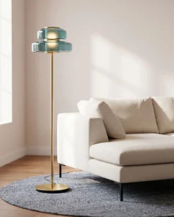 Lampa podłogowa Arcadia niebieska 155cm