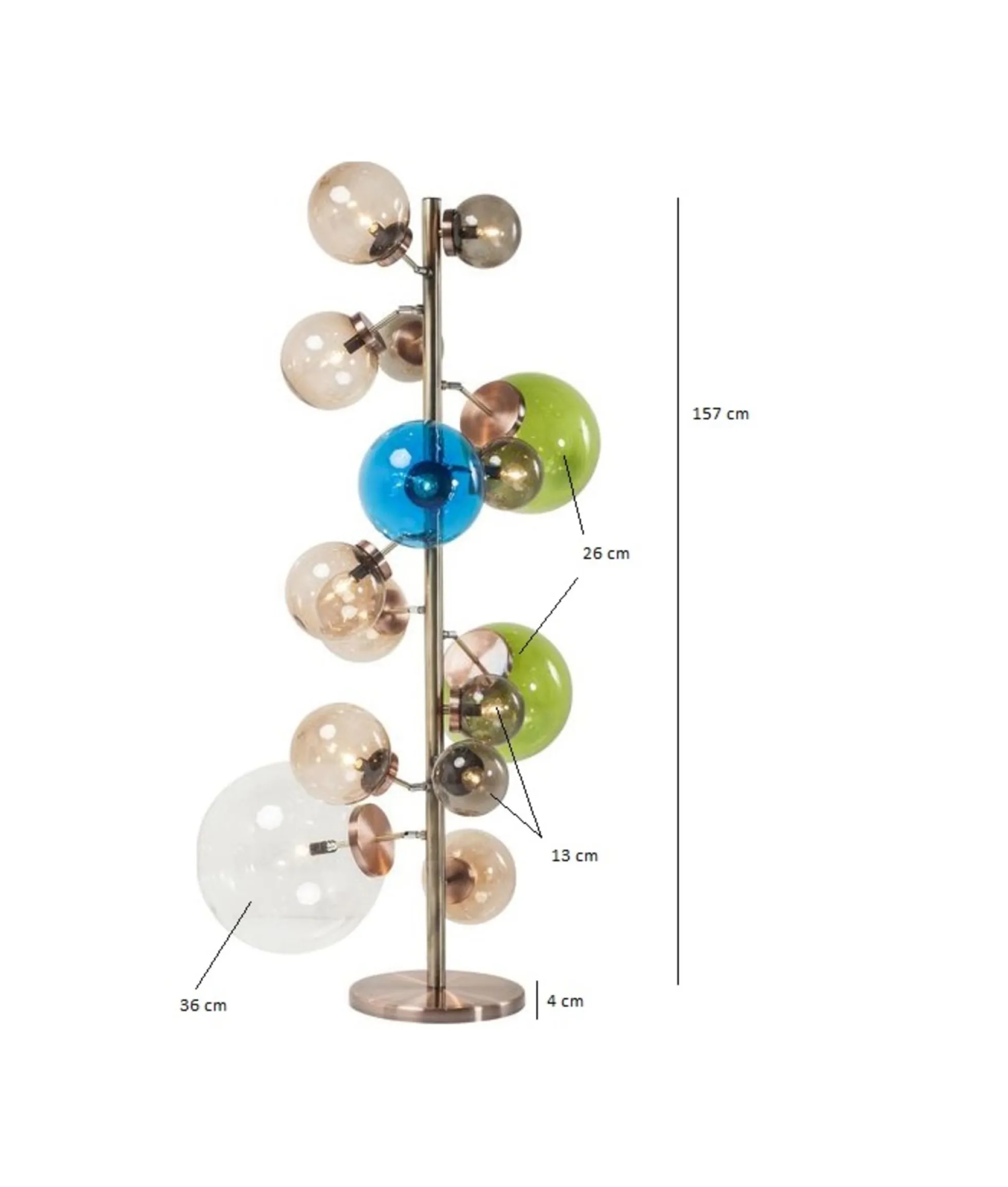 Lampa podłogowa Balloon Colore 95x160 cm kolorowa