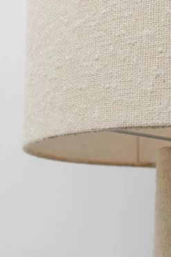 Lampa podłogowa beżowa lniana boucle 190 cm