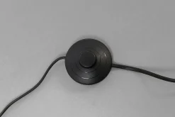 Lampa podłogowa beżowa lniana boucle 130 cm
