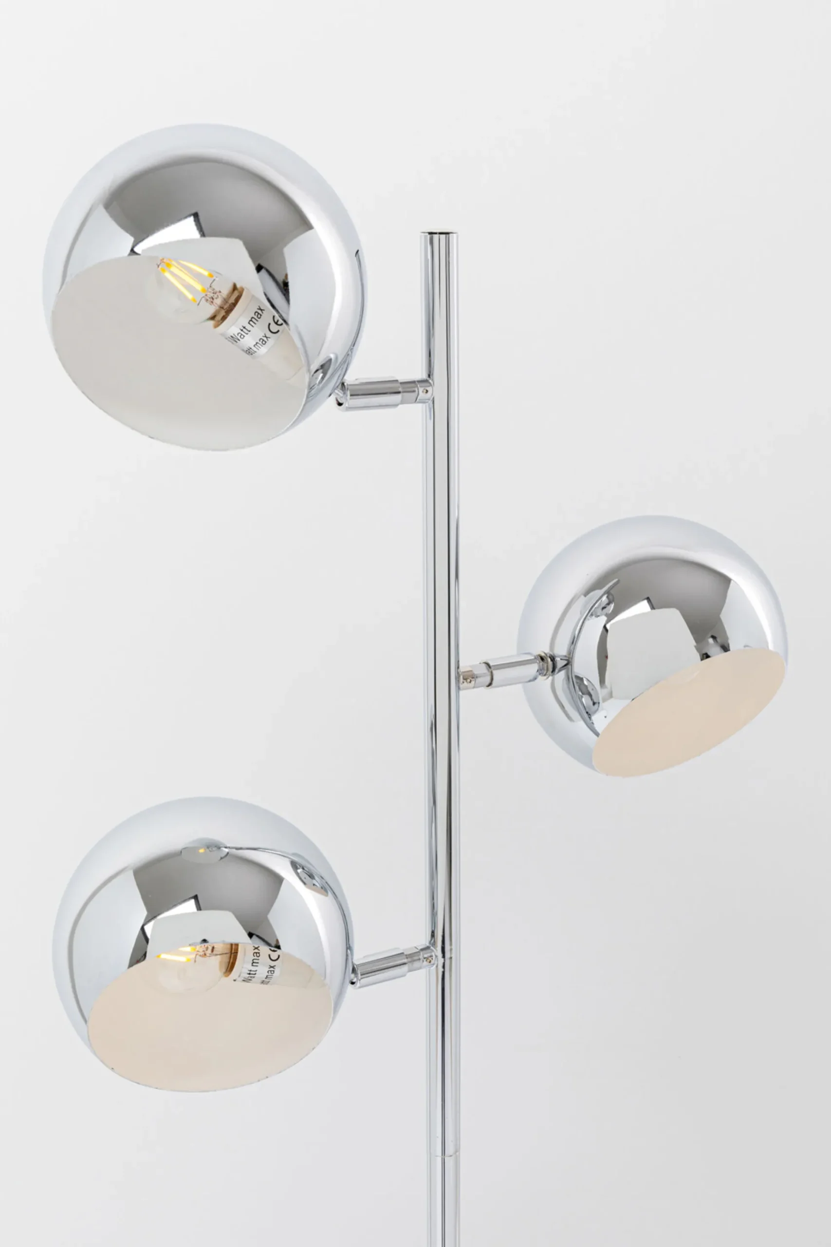 Lampa podłogowa Calotta 40x151 cm srebrna