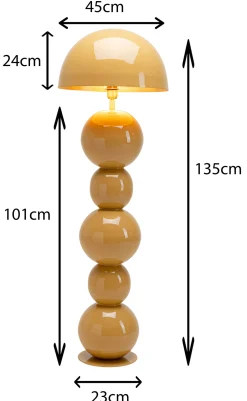 Lampa Podłogowa Candy Musztardowa 160cm
