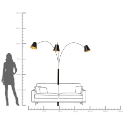 Lampa podłogowa Cappellino czarna matowa