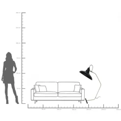 Lampa podłogowa czarno-złota stalowa 130 cm
