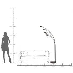 Lampa podłogowa Five Fingers 86x201 cm czarna