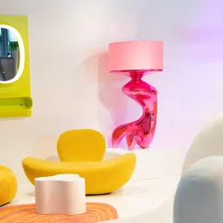 Lampa podłogowa Flow Figure różowa 157cm
