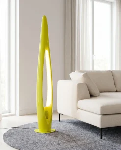 Lampa podłogowa Flow Flame zielona 132cm