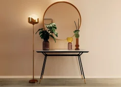 Lampa podłogowa Goblet 25x160 cm złota