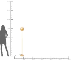 Lampa podłogowa Goblet 25x160 cm złota