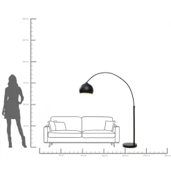 Lampa podłogowa Lounge Small Deal Eco 163x175 cm czarna matowa