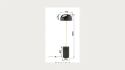 Lampa podłogowa Loungy czarna 160cm