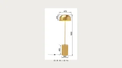 Lampa podłogowa Loungy złota 160cm