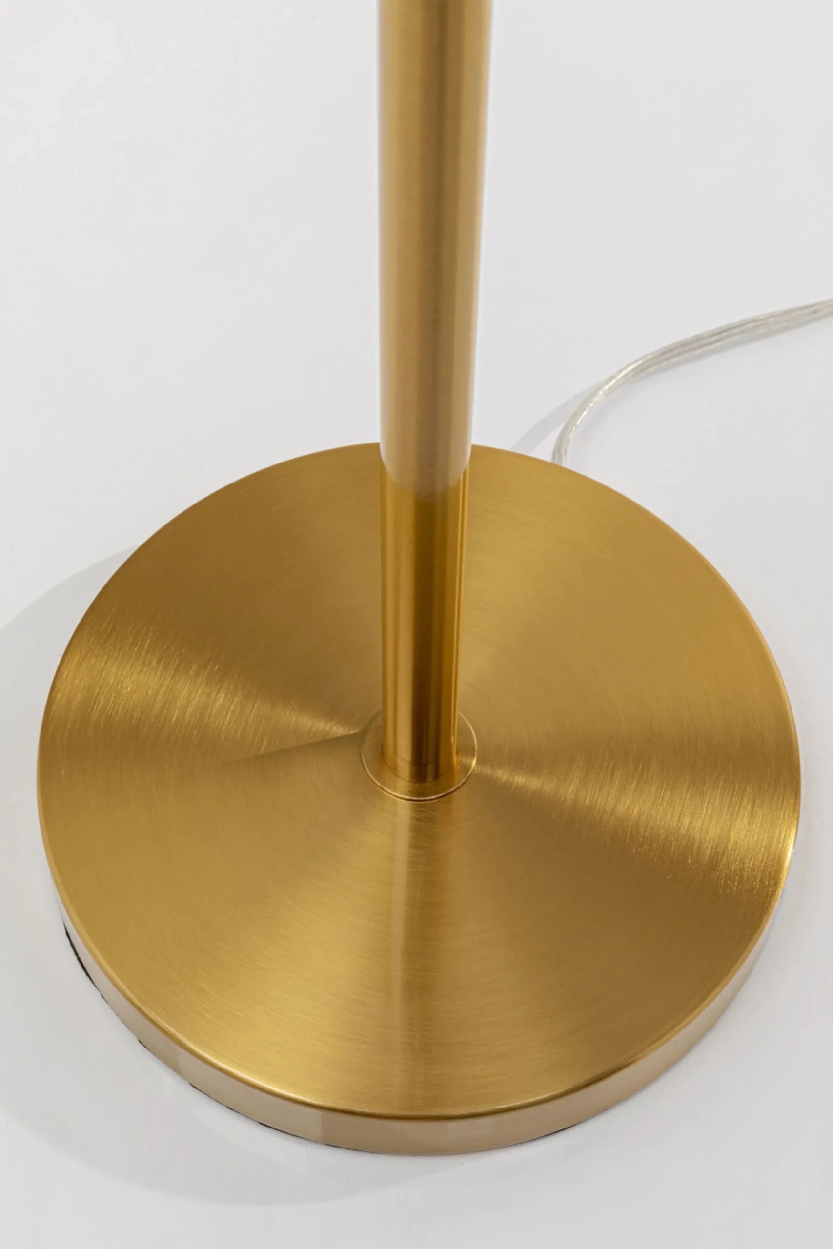 Lampa podłogowa palma biała strusie pióra 165 cm podstawa złota