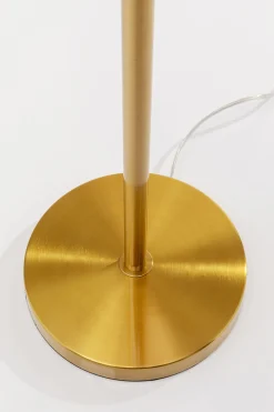 Lampa podłogowa palma różowa strusie pióra 165 cm podstawa złota