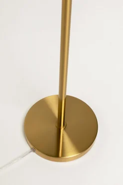 Lampa podłogowa palma zielona strusie pióra 165 cm podstawa złota