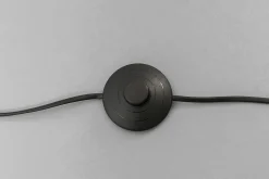 Lampa podłogowa podwójna czarna stalowa 149 cm