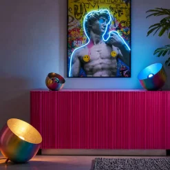 Lampa Podłogowa Rainbow Niebieska Ø26cm