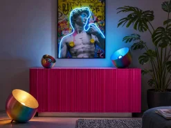 Lampa Podłogowa Rainbow Różowa Ø51cm
